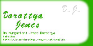 dorottya jencs business card